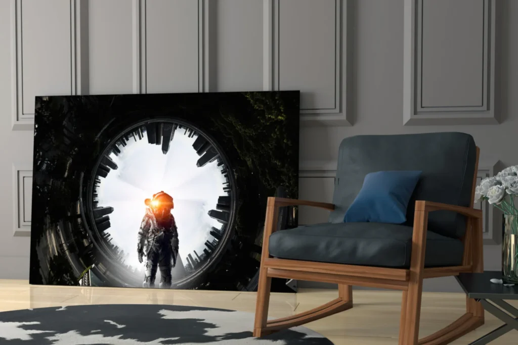 Glasschilderij Astronaut