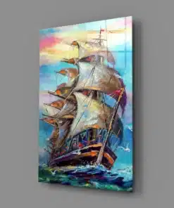 Glasschilderij Zeilboot