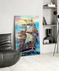 Glasschilderij Zeilboot