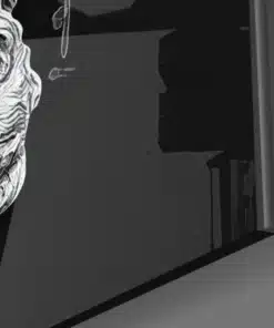 Glasschilderij Standbeeld van Poseidon