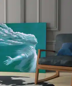 Glasschilderij De kracht van de wind