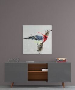 Vogel Glasschilderij