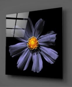 Paarse Bloem Glasschilderij - Afbeelding 3