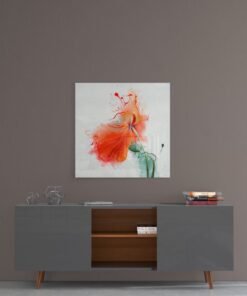 Glasschilderij Aquarel Bloem
