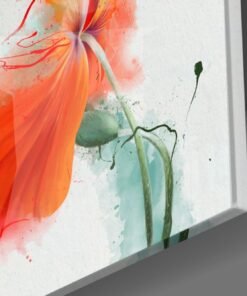 Alternative view of Glasschilderij Aquarel Bloem 