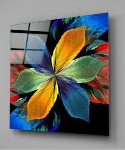 Kleurrijke Bloemkunst Glasschilderij - Afbeelding 3