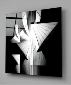 Glasschilderij Abstracte Stad - Afbeelding 3