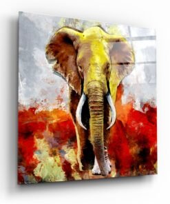 Olifant Dieren Glasschilderij