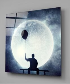 Alternative view of Volle Maan Glasschilderij