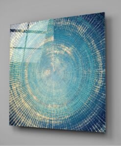 Alternative view of Abstract Blauw Glasschilderij
