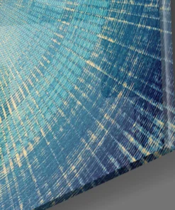 Alternative view of Abstract Blauw Glasschilderij
