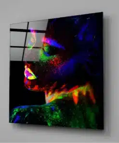 Neon Vrouw Glasschilderij - Afbeelding 3