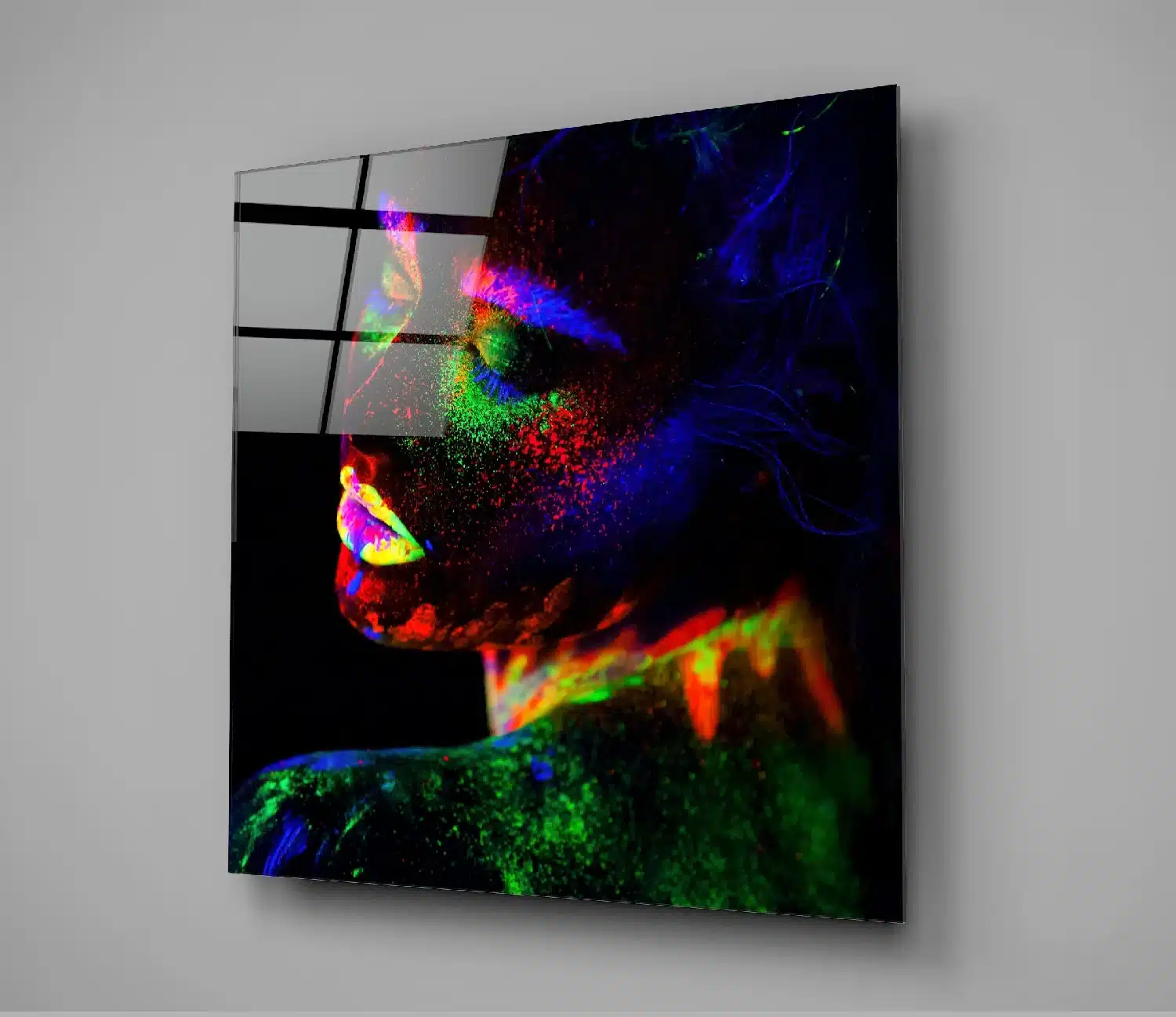Neon Vrouw Glasschilderij - Afbeelding 3