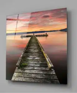 Houten Pier Glasschilderij - Afbeelding 3