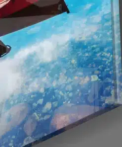 Boten Op Het Meer Glasschilderij - Afbeelding 2