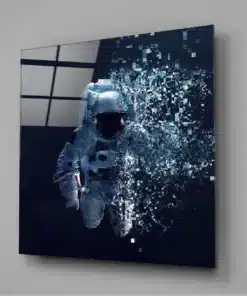 Astronaut Glasschilderij - Afbeelding 3