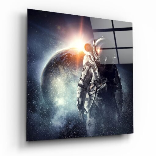 Astronaut Glasschilderij