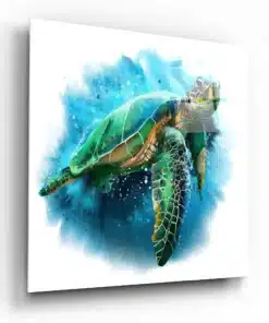 Caretta Caretta Glasschilderij
