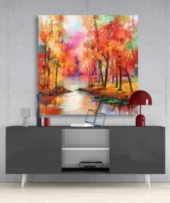 Herfst Kleuren Glasschilderij - Afbeelding 4