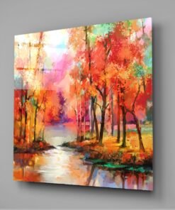Herfst Kleuren Glasschilderij - Afbeelding 3