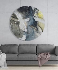 Marmer Rond Glasschilderij