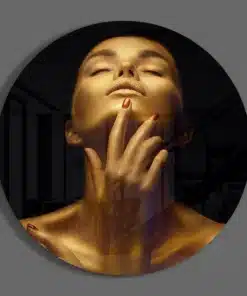 Alternative view of Gouden Vrouw Glasschilderij