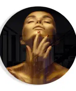 Gouden Vrouw Glasschilderij