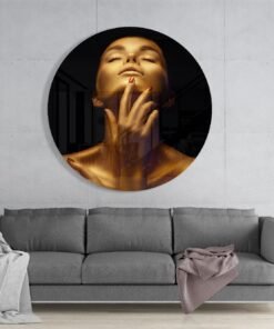 Gouden Vrouw Glasschilderij