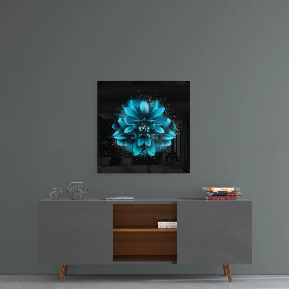 Bloemen Glasschilderij - Afbeelding 4