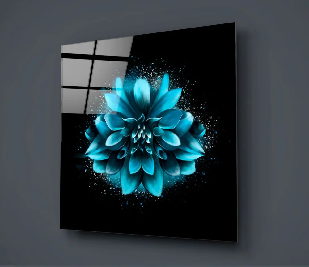 Bloemen Glasschilderij - Afbeelding 3