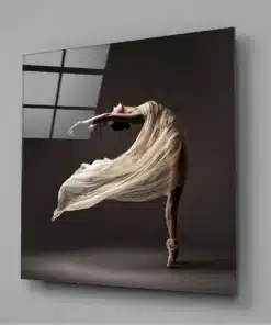 Dansende Ballerina Glasschilderij - Afbeelding 3