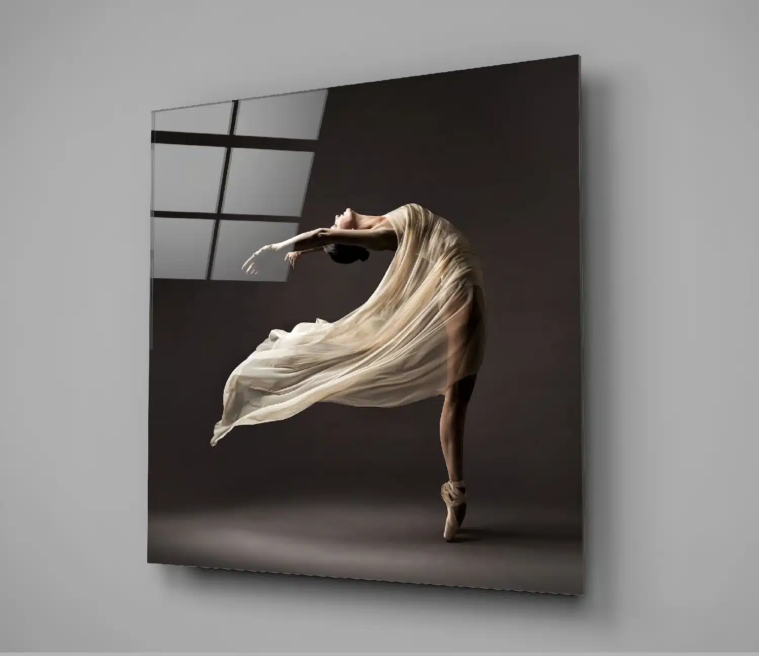 Dansende Ballerina Glasschilderij - Afbeelding 3