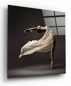 Dansende Ballerina Glasschilderij