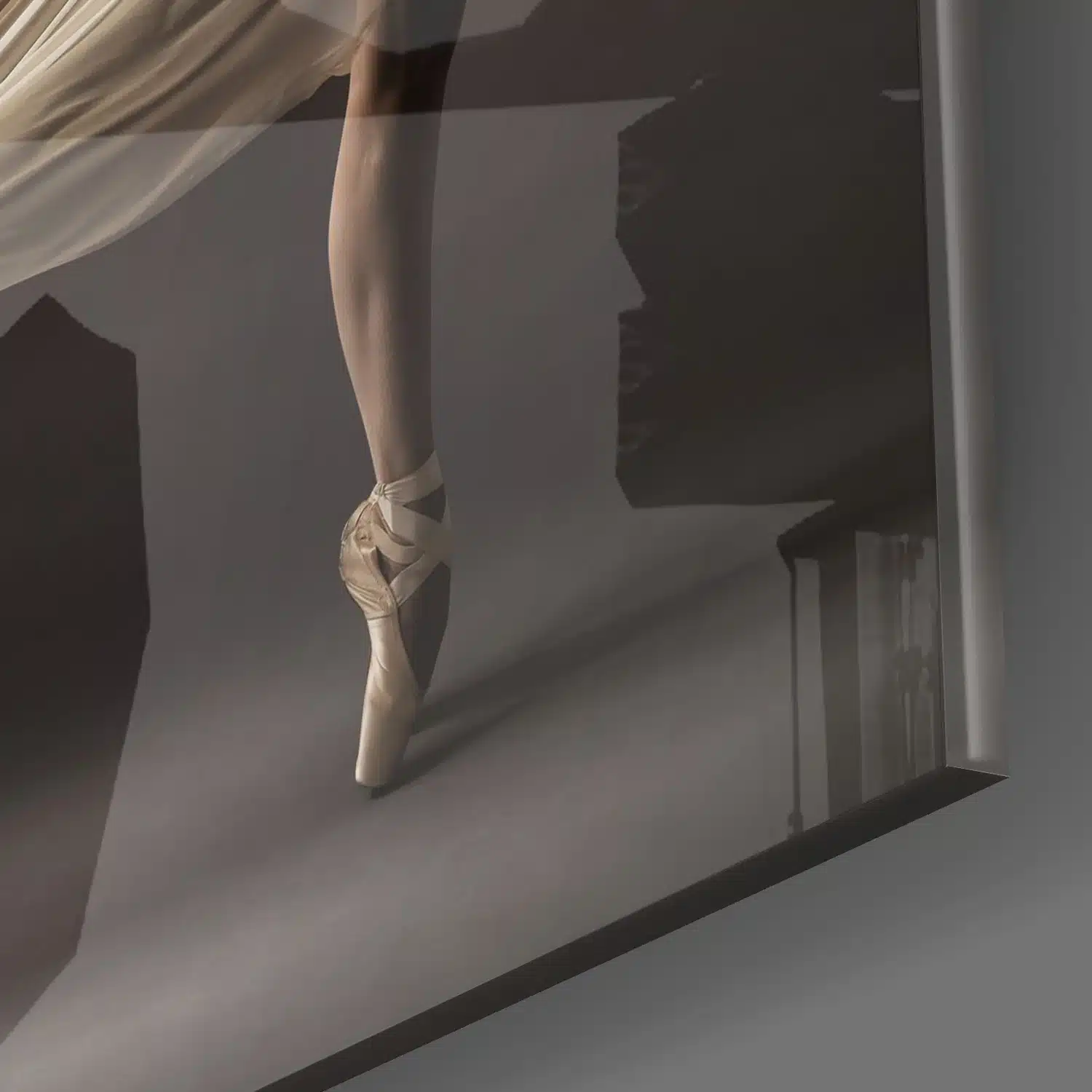 Dansende Ballerina Glasschilderij - Afbeelding 2