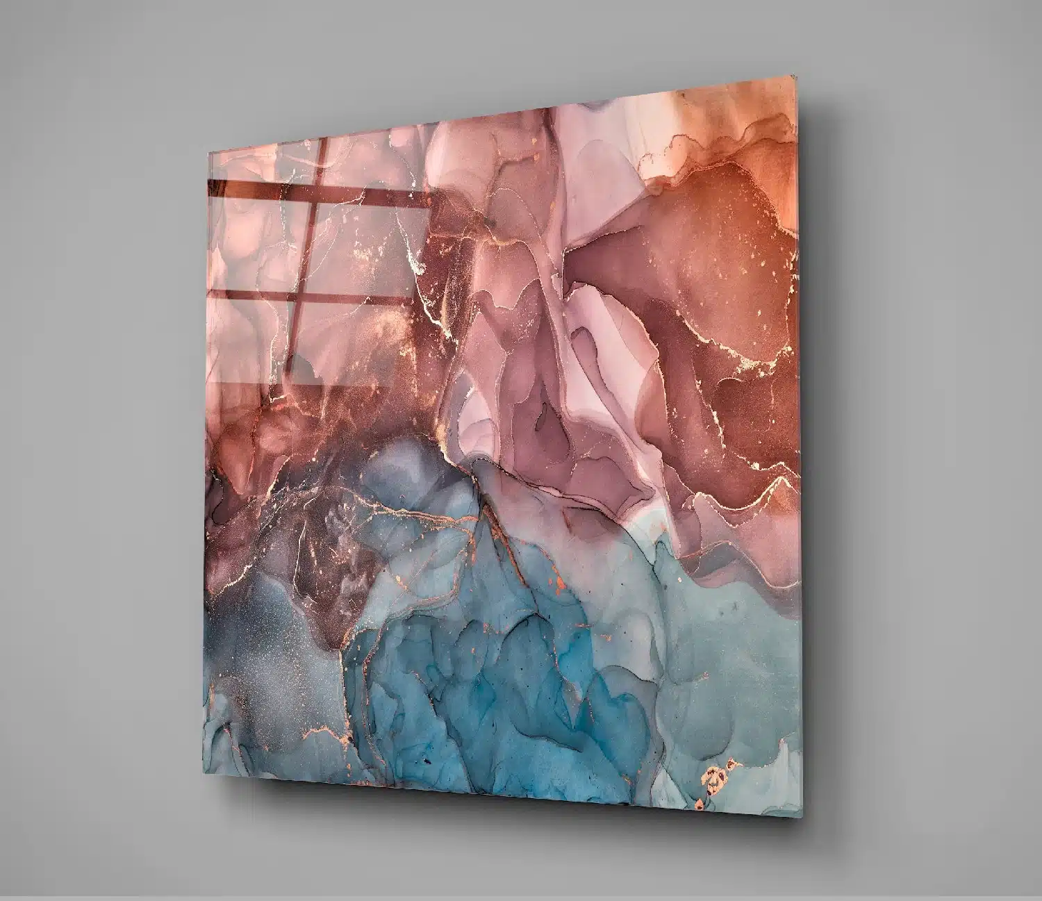 Abstract Marmer Glasschilderij - Afbeelding 3