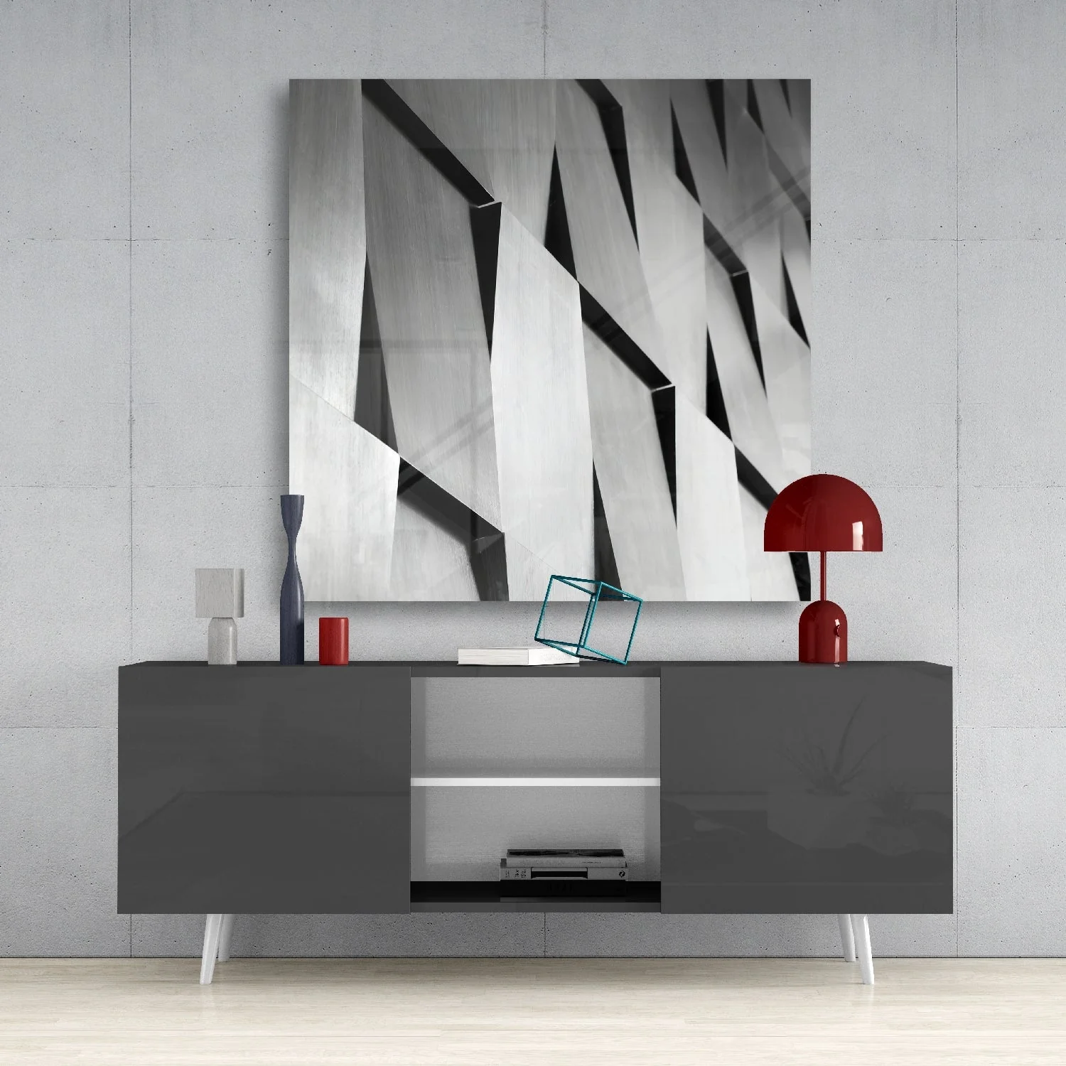 Modern Abstract Glasschilderij