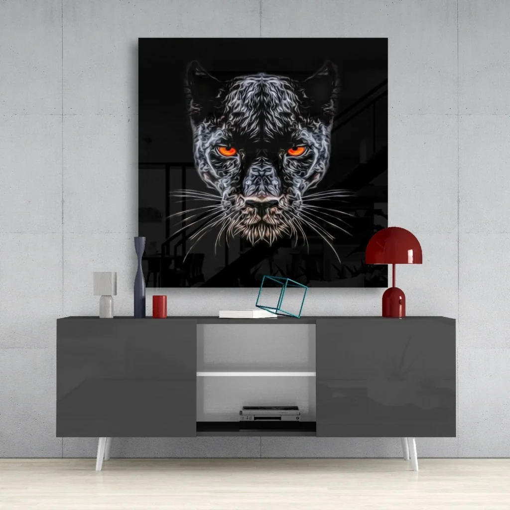 Panter Glasschilderij