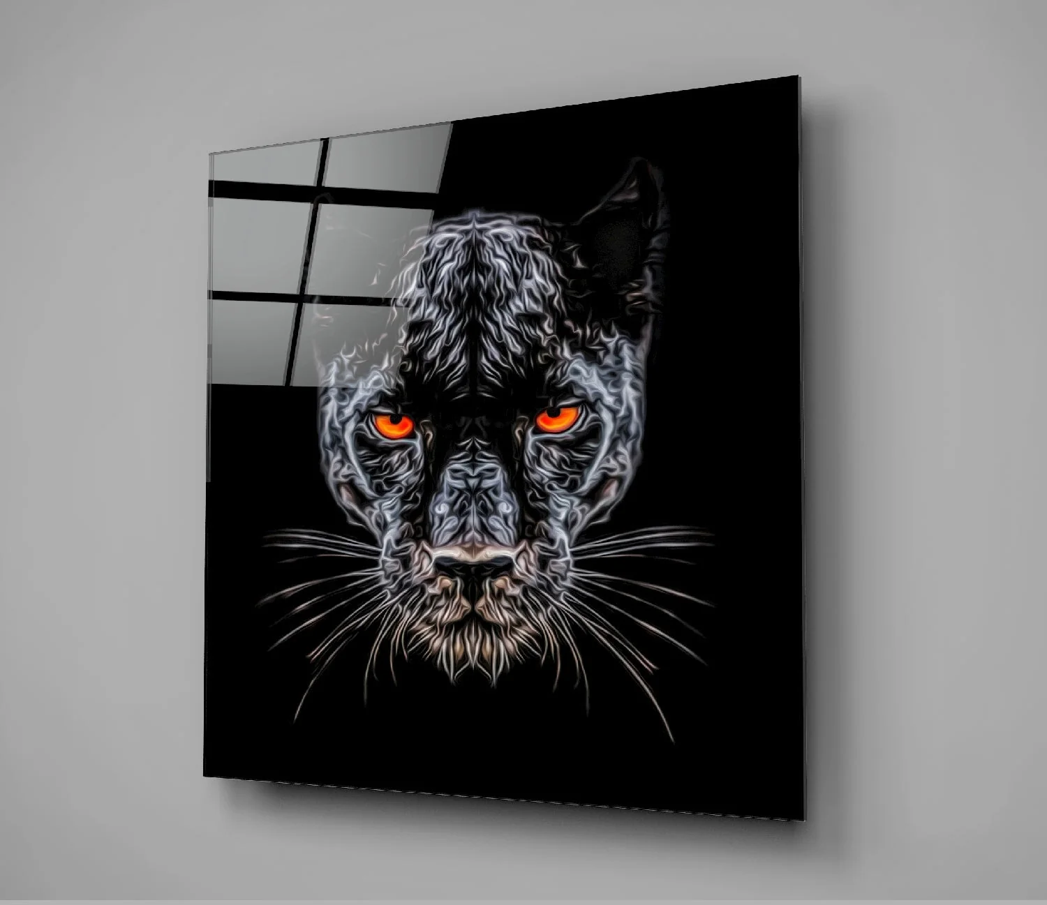 Panter Glasschilderij - Afbeelding 3