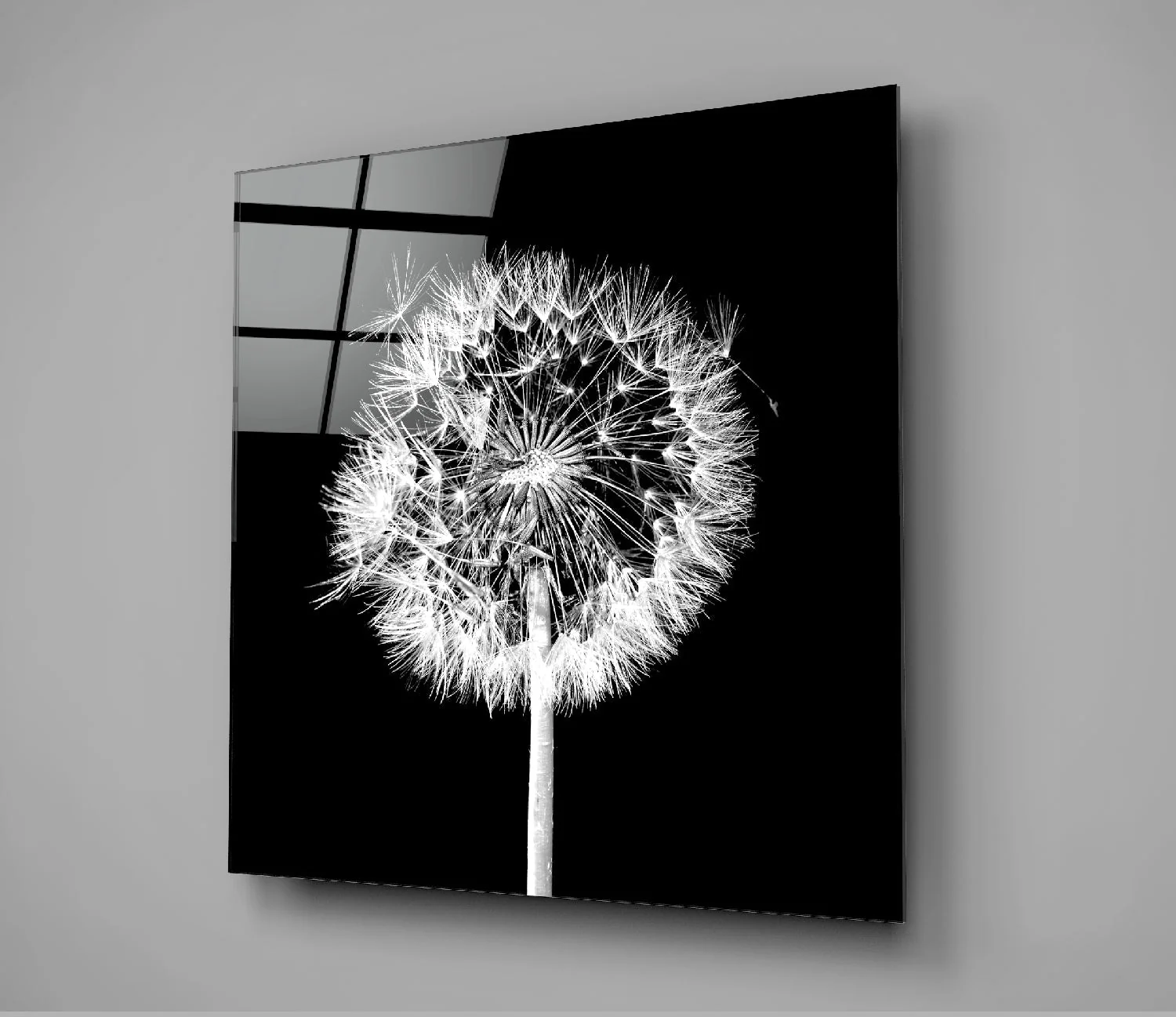 Paardenbloem Glasschilderij - Afbeelding 3