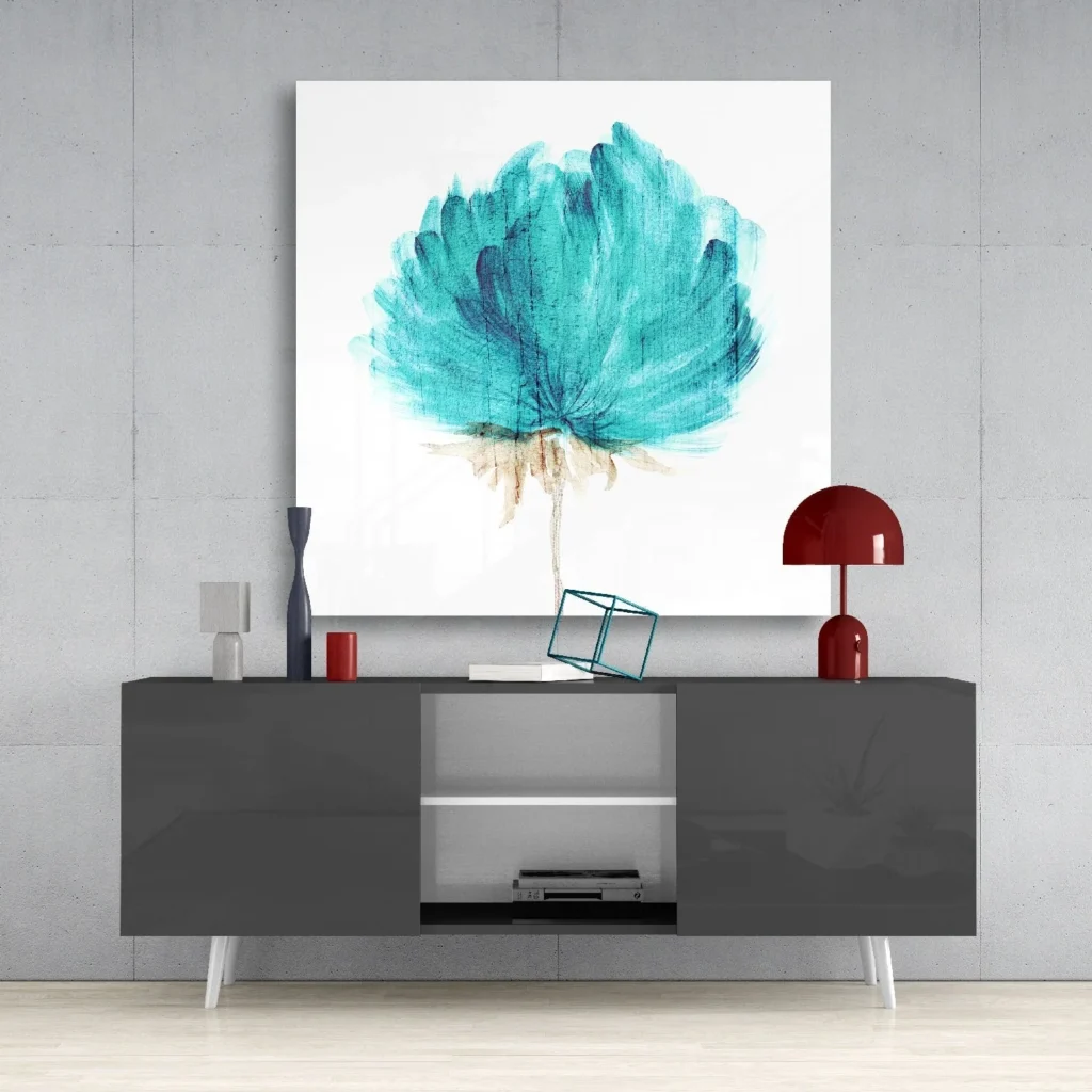 Aquarel Bloem Glasschilderij