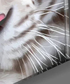 Witte Tijger Glasschilderij - Afbeelding 2