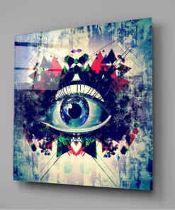 Het Oog Abstract Glasschilderij - Afbeelding 3