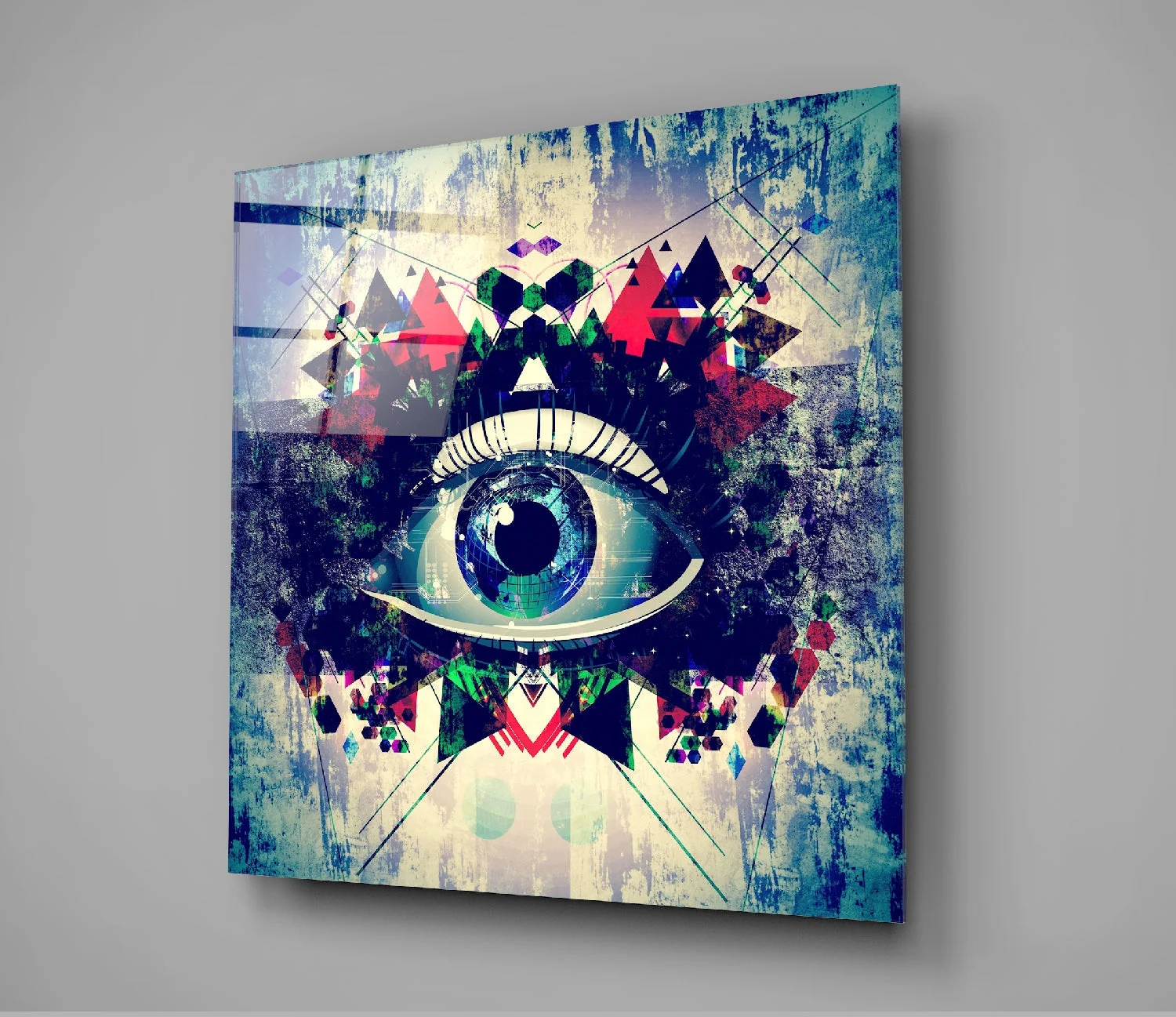 Het Oog Abstract Glasschilderij - Afbeelding 3
