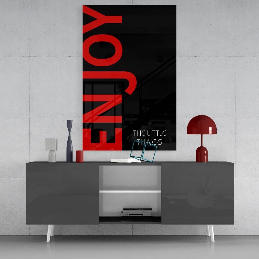 Enjoy-Glasschilderij