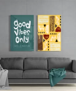 Good Vibes Only Glasschilderij
