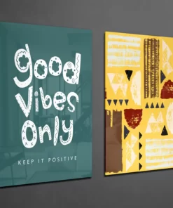 Alternative view of Good Vibes Only Glasschilderij