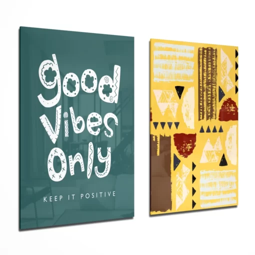 Good Vibes Only Glasschilderij