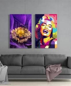 Marilyn Monroe Glasschilderij