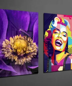 Alternative view of Marilyn Monroe Glasschilderij