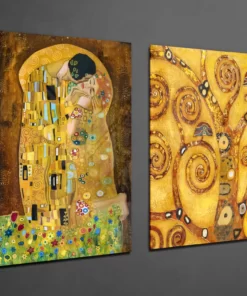Alternative view of Gustav Klimt Glasschilderij